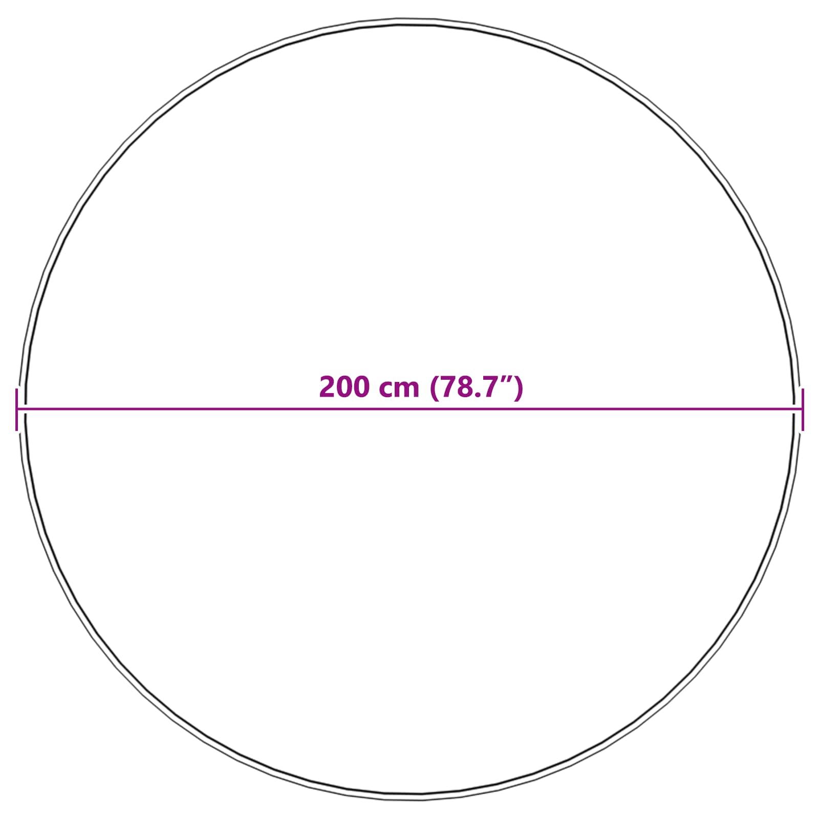 Tappeto Pecora Tafalla Antracite Ø 200 cm Poliestere 42021605