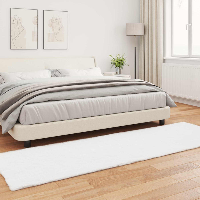 Tappeto in Pelliccia Sintetica di Coniglio Olite Bianco 42021612