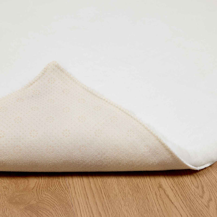 Tappeto in Pelliccia Sintetica di Coniglio Olite Bianco 42021615