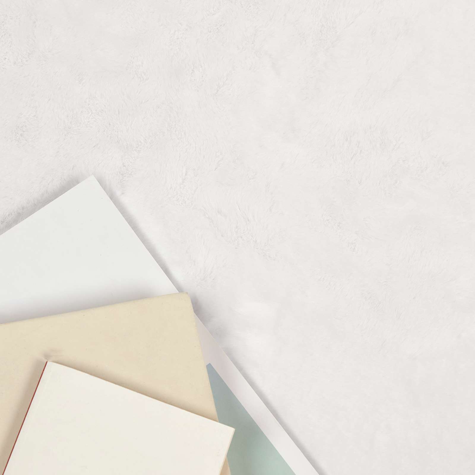 Tappeto in Pelliccia Sintetica di Coniglio Olite Bianco 42021620