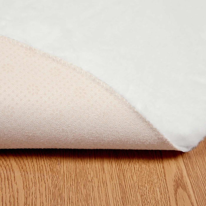 Tappeto in Pelliccia Sintetica di Coniglio Olite Bianco Ø 80 cm 42021623