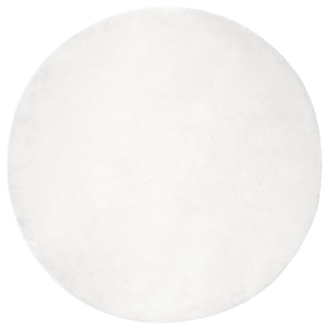 Tappeto in Pelliccia Sintetica di Coniglio Olite Bianco 42021625