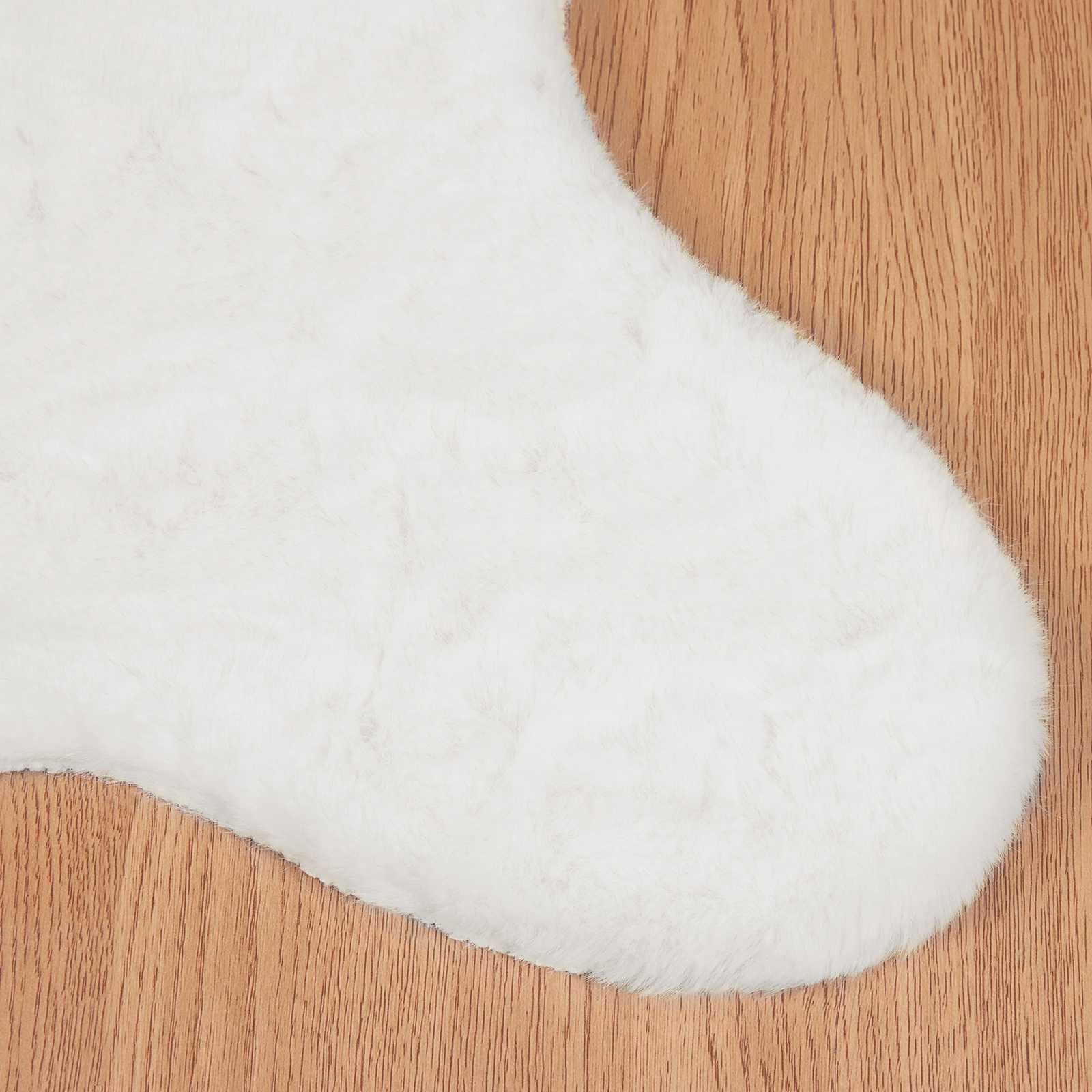 Tappeto in Pelliccia Sintetica di Coniglio Olite Bianco 42021628