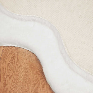 Tappeto in Pelliccia Sintetica di Coniglio Olite Bianco 42021628