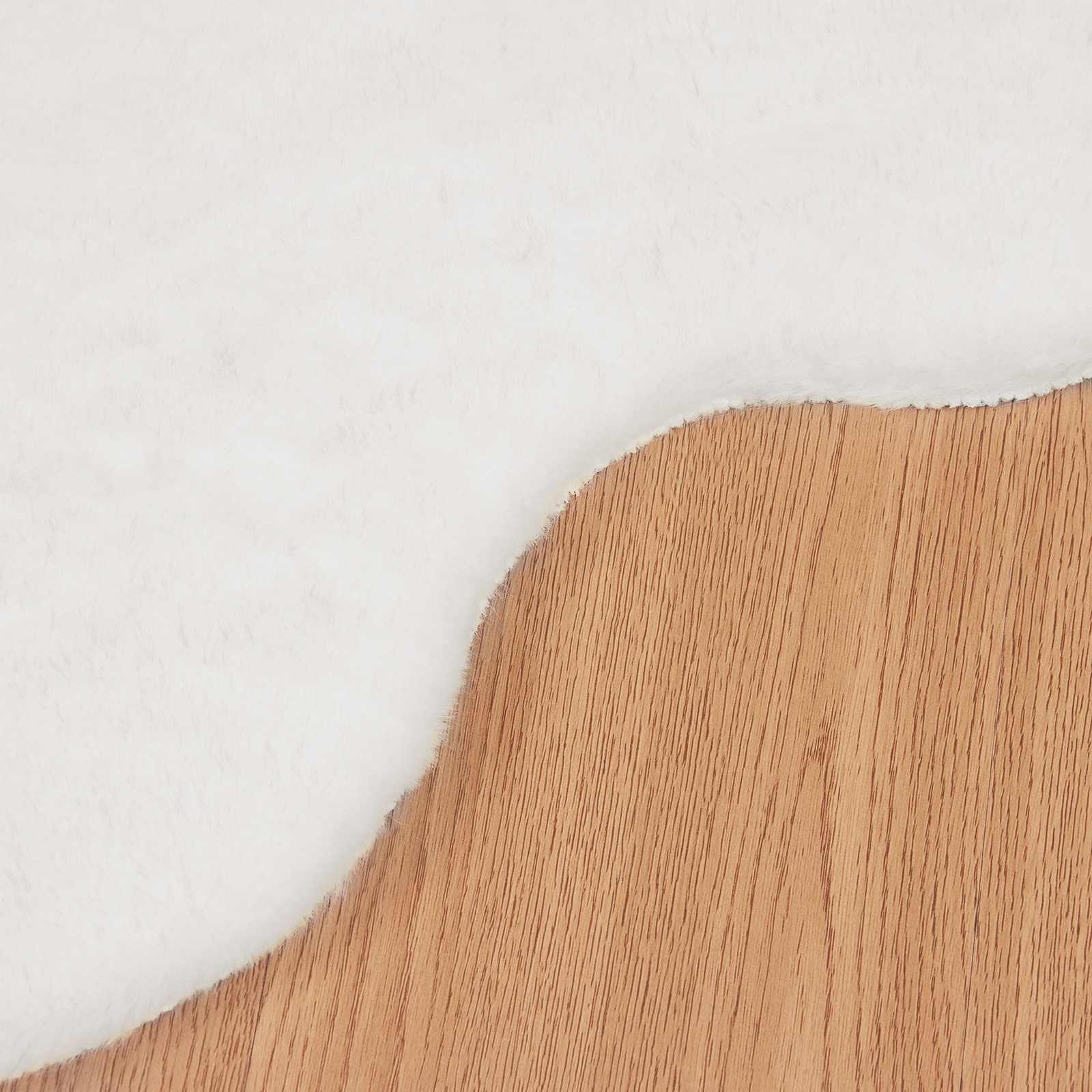 Tappeto in Pelliccia Sintetica di Coniglio Olite Bianco 42021630