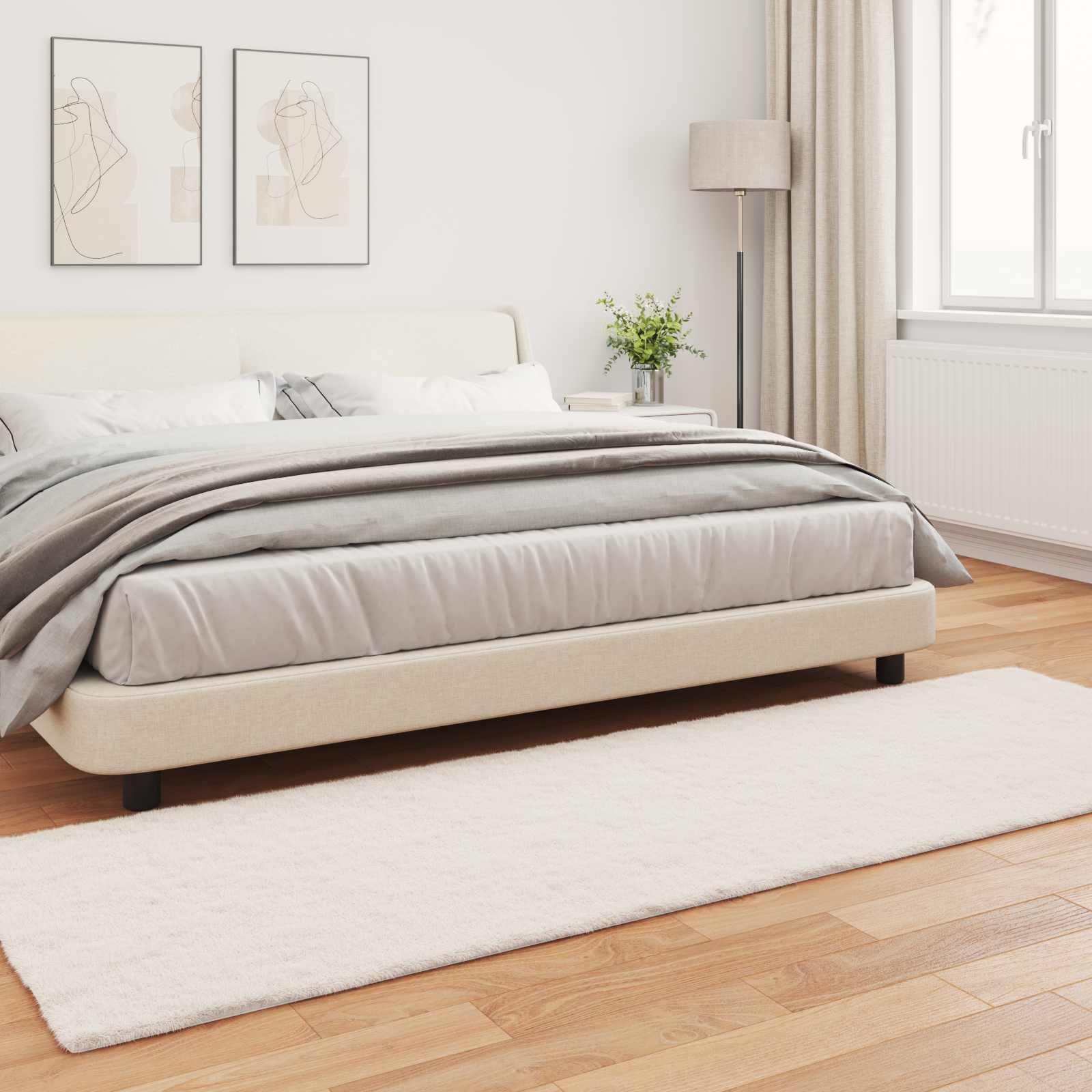 Tappeto in Pelliccia Sintetica di Coniglio Olite Crema 42021656