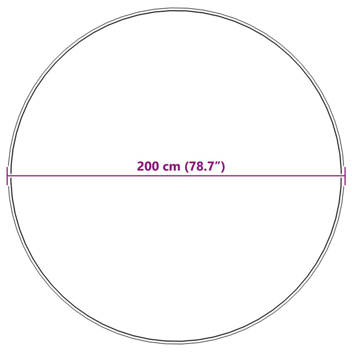 Tappeto in Pelliccia Sintetica di Coniglio Olite Crema Ø 200 cm 42021671