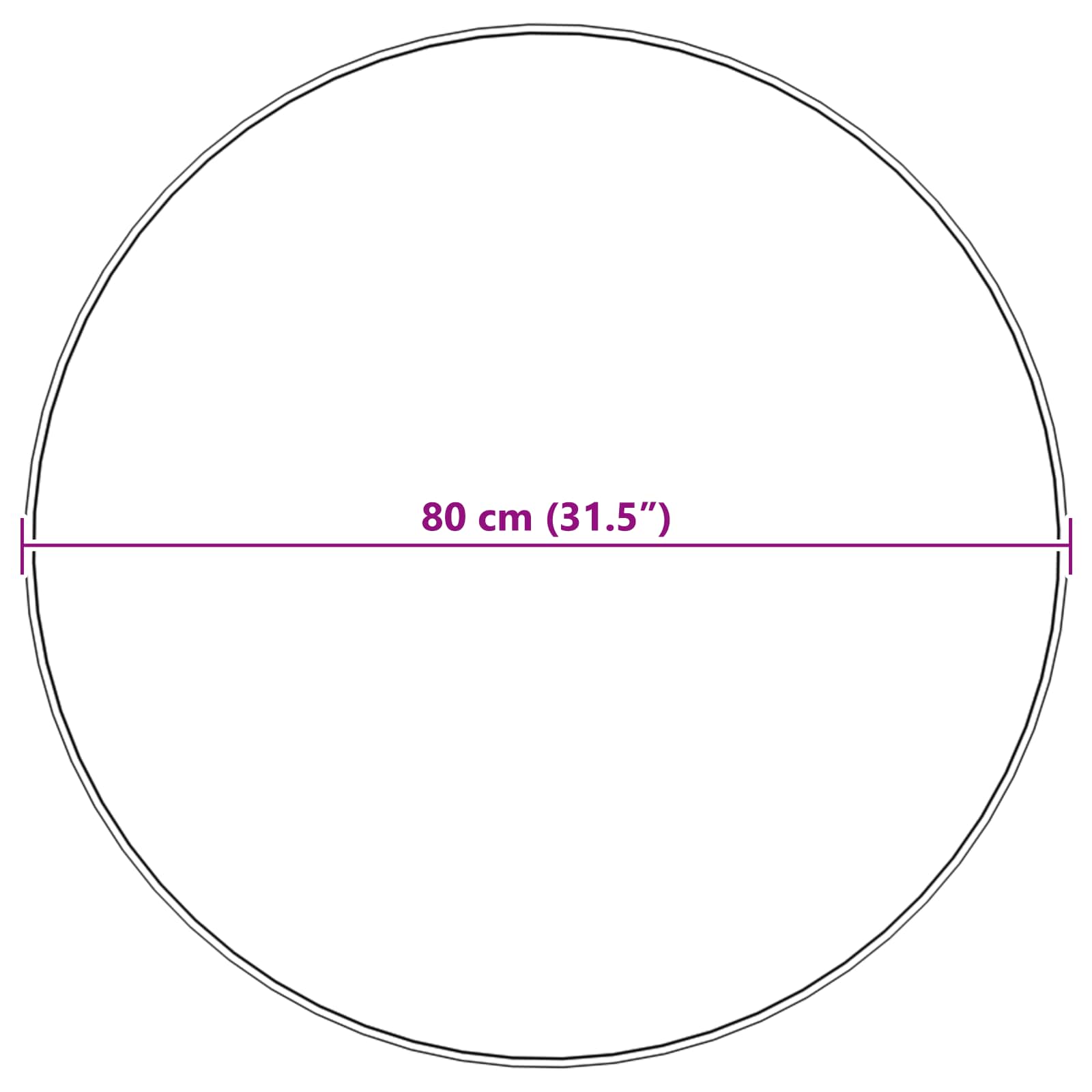 Tappeto in Pelliccia Sintetica di Coniglio Olite Rosa Ø 80 cm 42021711