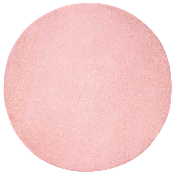 Tappeto in Pelliccia Sintetica di Coniglio Olite Rosa Ø 160 cm 42021714