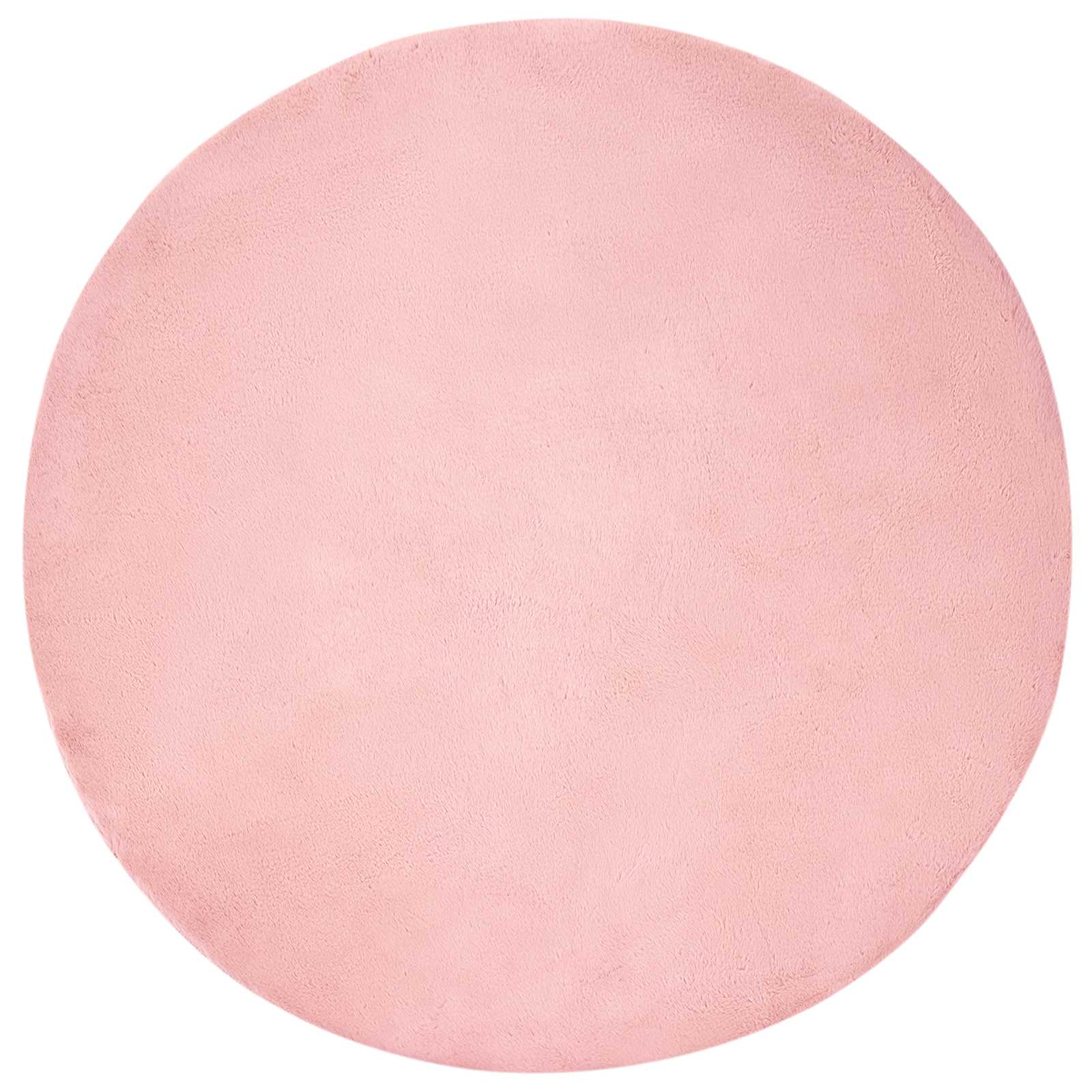 Tappeto in Pelliccia Sintetica di Coniglio Olite Rosa Ø 200 cm 42021715