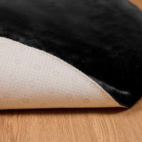 Tappeto in Pelliccia Sintetica di Coniglio Olite Nero Ø 80 cm 42021733