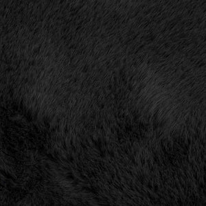 Tappeto in Pelliccia Sintetica di Coniglio Olite Nero Ø 80 cm 42021733