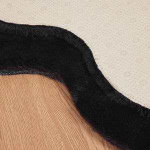 Tappeto in Pelliccia Sintetica di Coniglio Olite Nero 42021738