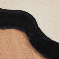 Tappeto in Pelliccia Sintetica di Coniglio Olite Nero 42021739