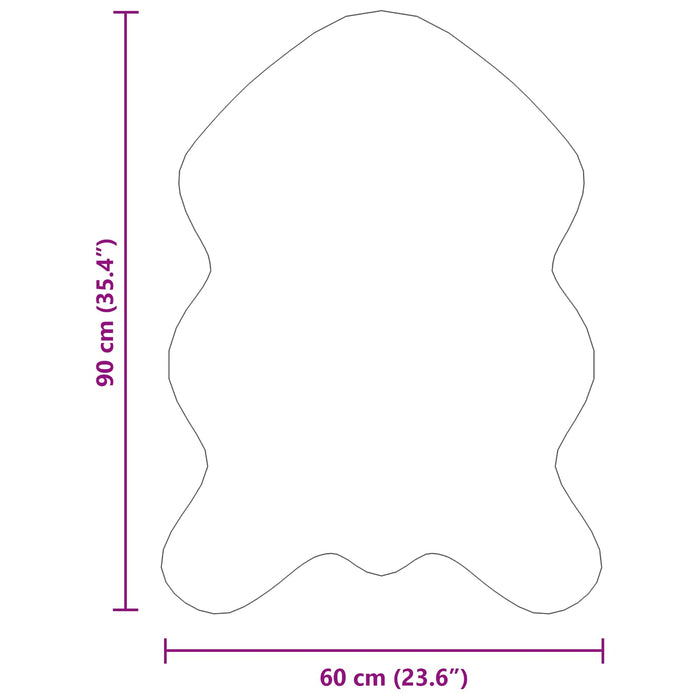 Tappeto in Pelliccia Sintetica di Coniglio Olite Nero 42021739