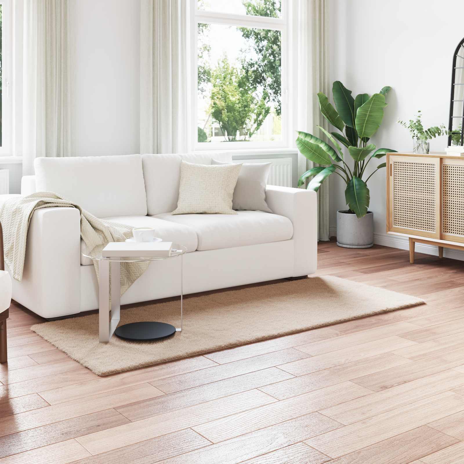 Tappeto in Pelliccia Sintetica di Coniglio Olite Talpa 42021745