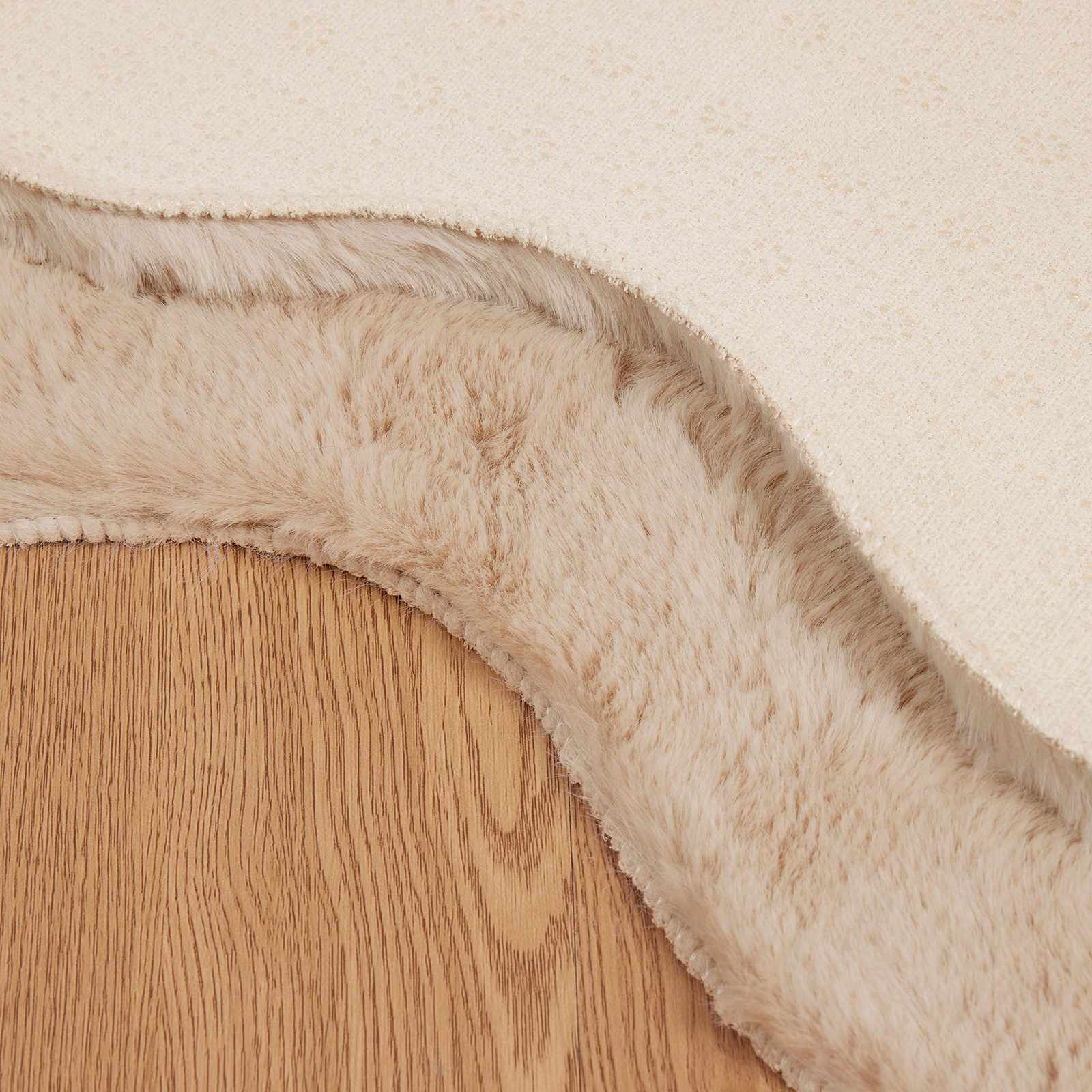 Tappeto in Pelliccia Sintetica di Coniglio Olite Talpa 42021761