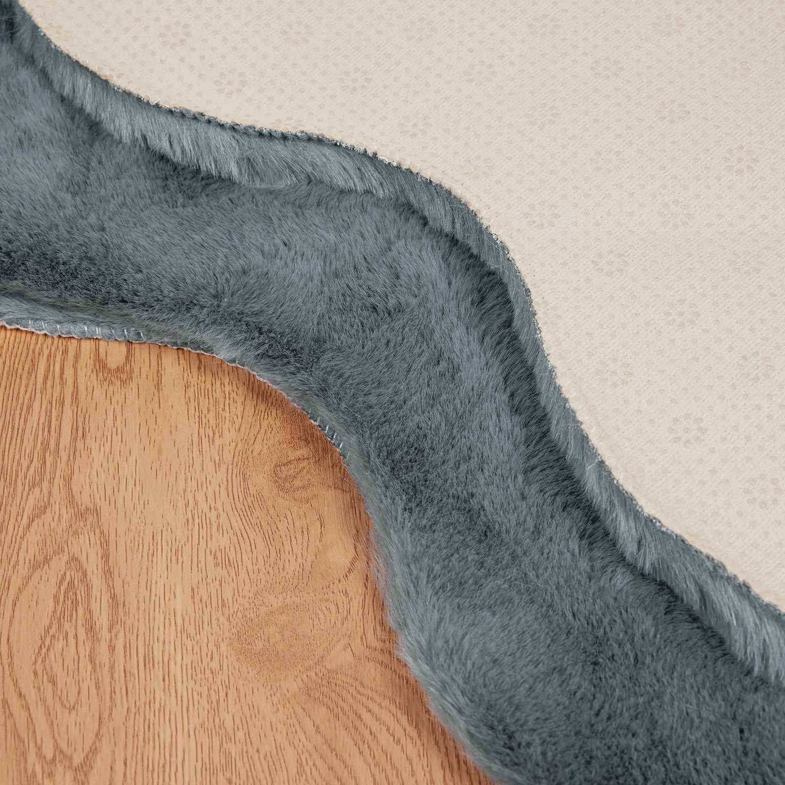 Tappeto in Pelliccia Sintetica di Coniglio Olite Antracite 42021783