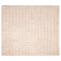 Coperta in Pelliccia di Coniglio Finta Beige 130 x 150 cm 42021785