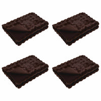 Coperta in Pelliccia di Coniglio Finta 4 pcs Cammello 42021799