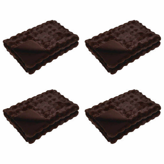 Coperta in Pelliccia di Coniglio Finta 4 pcs Cammello 42021799