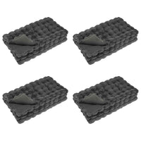 Coperta in Pelliccia di Coniglio Finta 4 pcs Grigio scuro 42021805