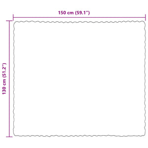 Coperta in Pelliccia di Coniglio Finta Grigio 130 x 150 cm 42021809