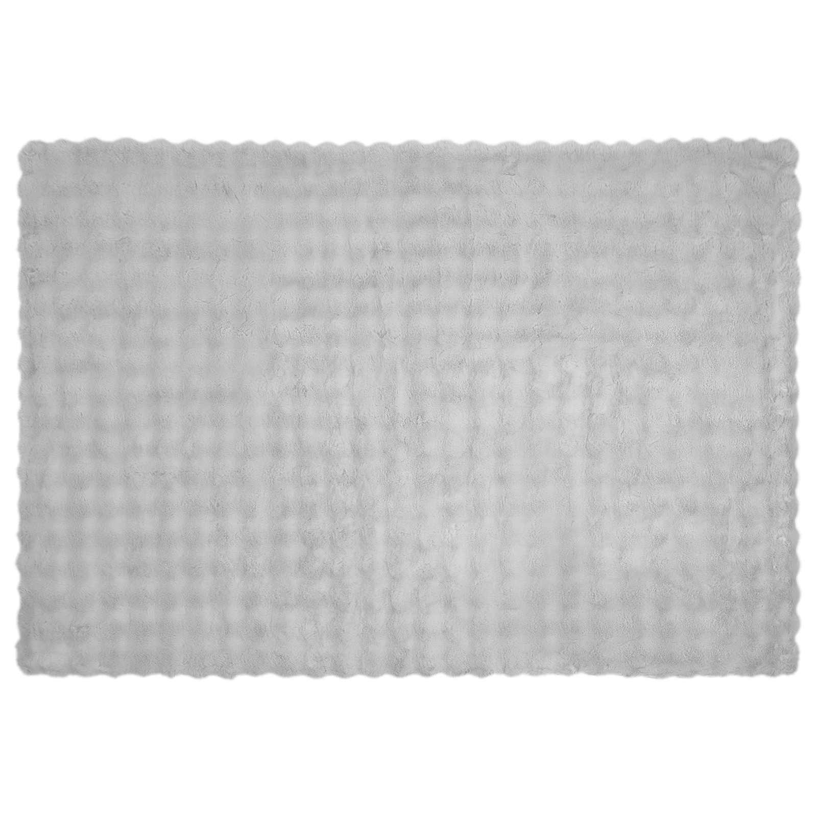 Coperta in Pelliccia di Coniglio Finta Grigio 150 x 220 cm 42021810