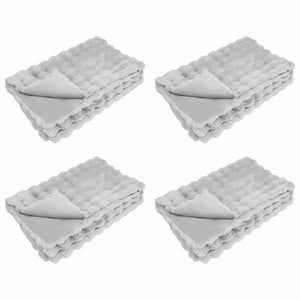 Coperta in Pelliccia di Coniglio Finta 4 pcs Grigio 42021816