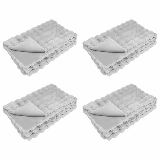 Coperta in Pelliccia di Coniglio Finta 4 pcs Grigio 42021816