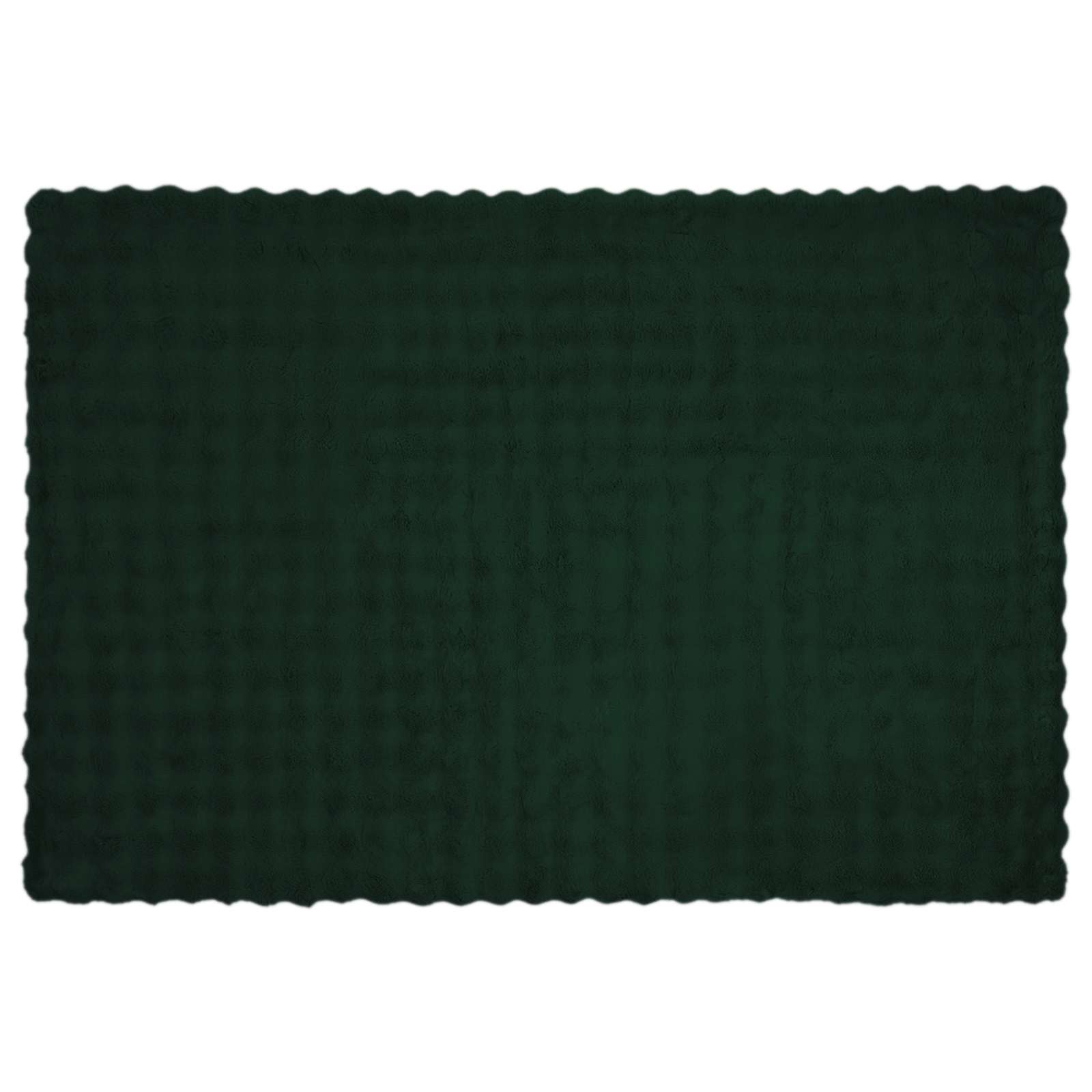 Coperta in Pelliccia di Coniglio Finta Verde Scuro 150 x 220 cm 42021818