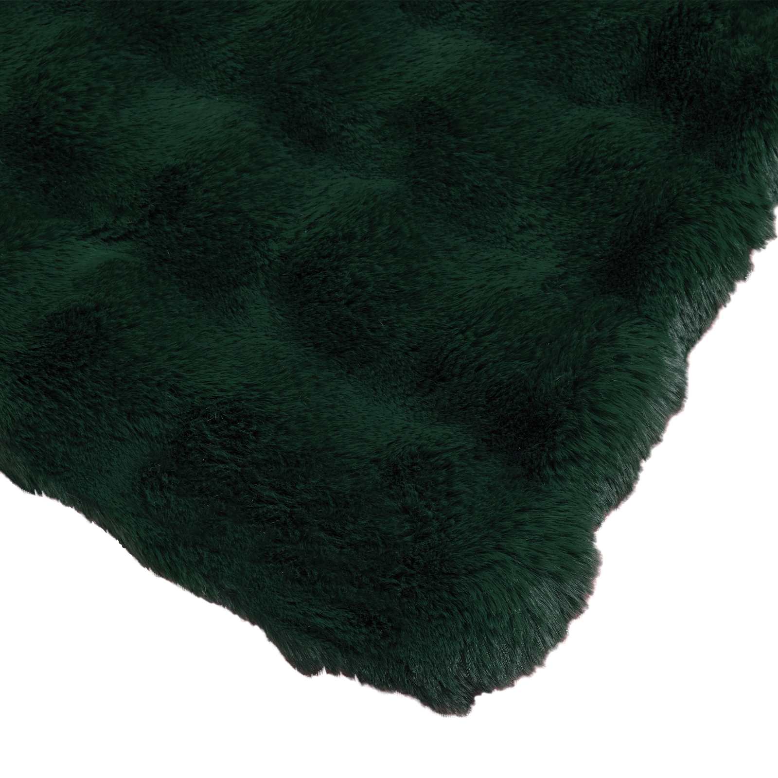 Coperta in Pelliccia di Coniglio Finta Verde Scuro 220 x 240 cm 42021819