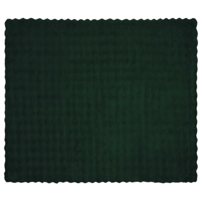 Coperta in Pelliccia di Coniglio Finta Verde Scuro 220 x 240 cm 42021819