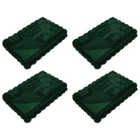 Coperta in Pelliccia di Coniglio Finta 4 pcs Verde Scuro 42021822
