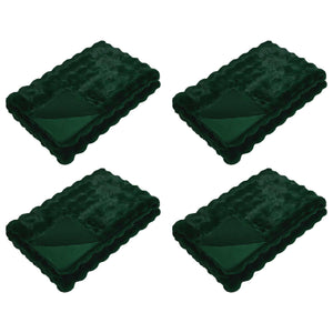 Coperta in Pelliccia di Coniglio Finta 4 pcs Verde Scuro 42021824