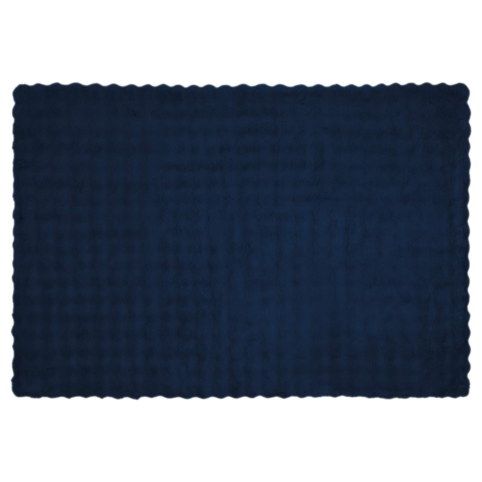 Coperta in Pelliccia di Coniglio Finta Blu Marino 150 x 220 cm 42021826