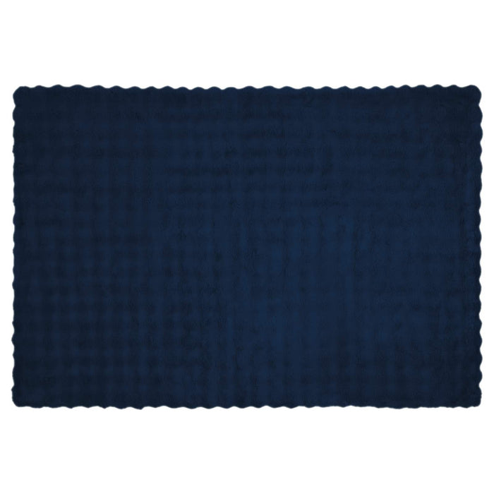 Coperta in Pelliccia di Coniglio Finta Blu Marino 150 x 220 cm 42021826
