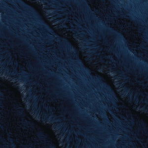 Coperta in Pelliccia di Coniglio Finta 4 pcs Blu Marino 42021832