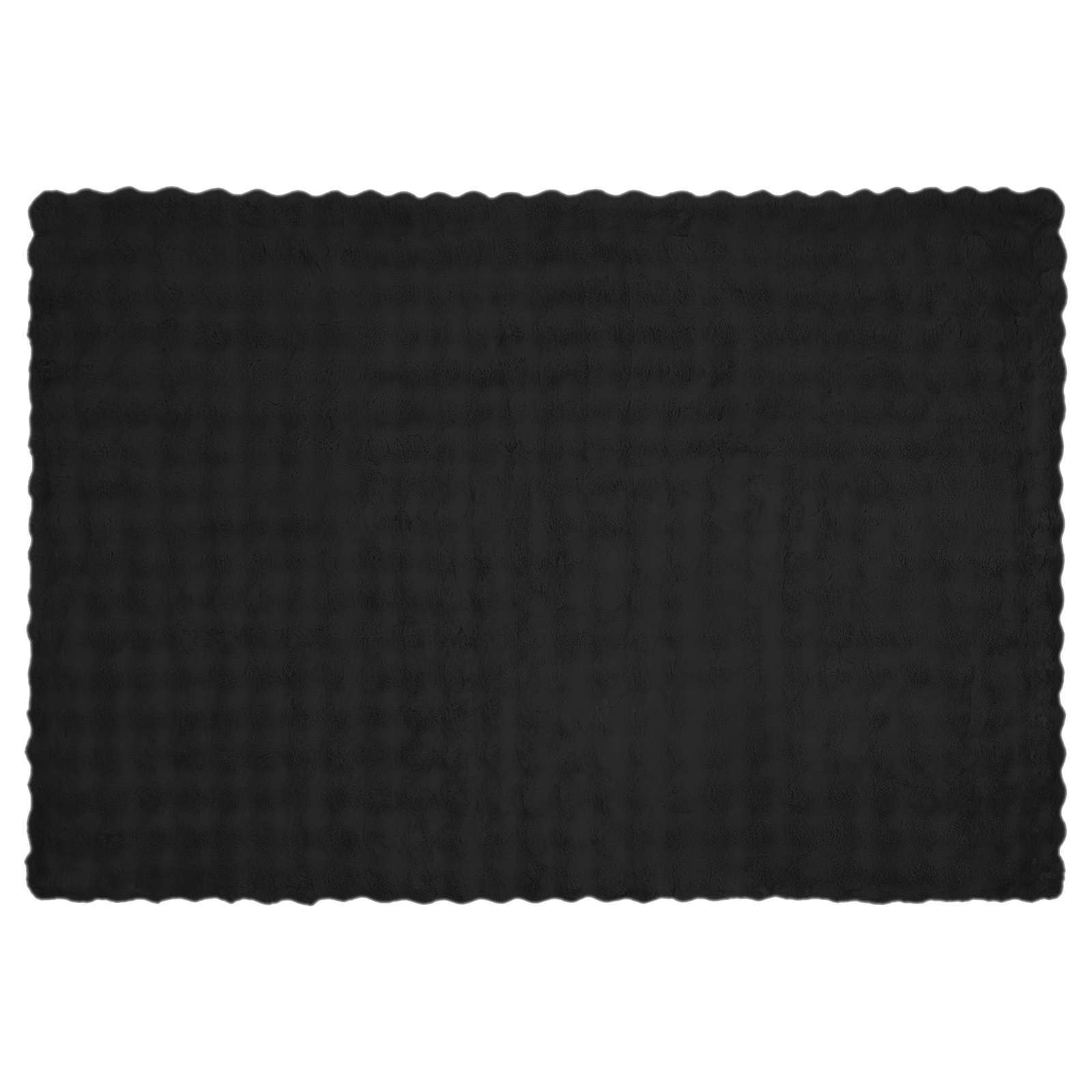 Coperta antiscivolo in finta di coniglio Olite 4 pcs Nero
