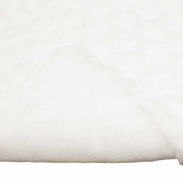 Coperta in Pelliccia di Coniglio Finta Bianco 150 x 220 cm 42021842