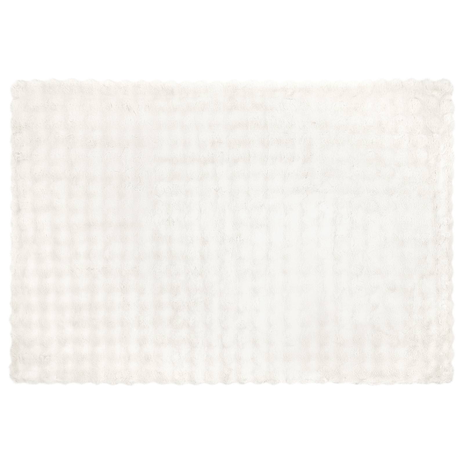 Coperta in Pelliccia di Coniglio Finta Bianco 150 x 220 cm 42021842