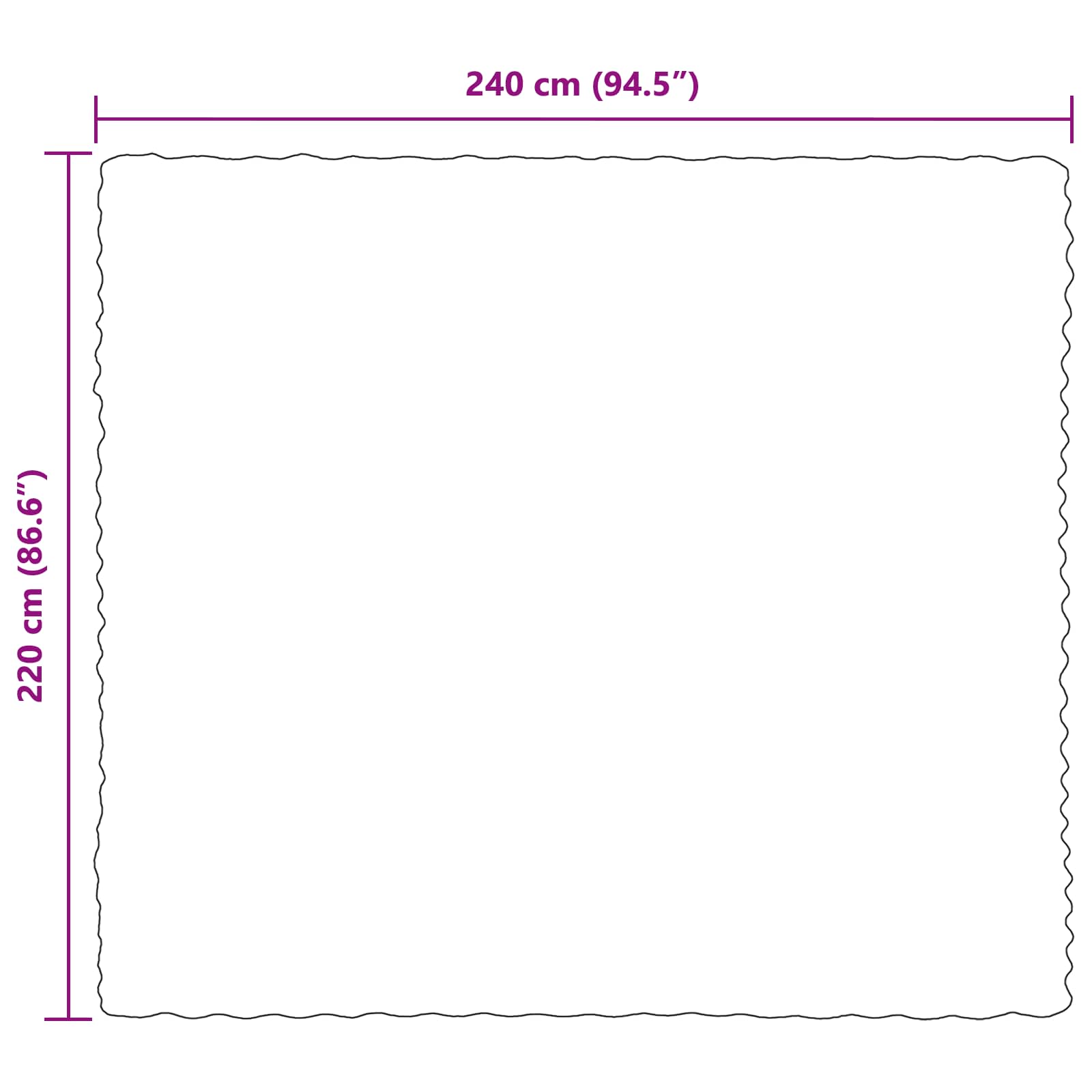 Coperta in Pelliccia di Coniglio Finta Bianco 220 x 240 cm 42021843