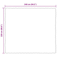 Coperta in Pelliccia di Coniglio Finta Bianco 220 x 240 cm 42021843