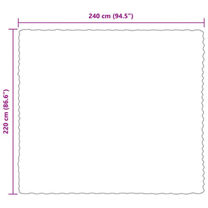 Coperta in Pelliccia di Coniglio Finta Bianco 220 x 240 cm 42021843