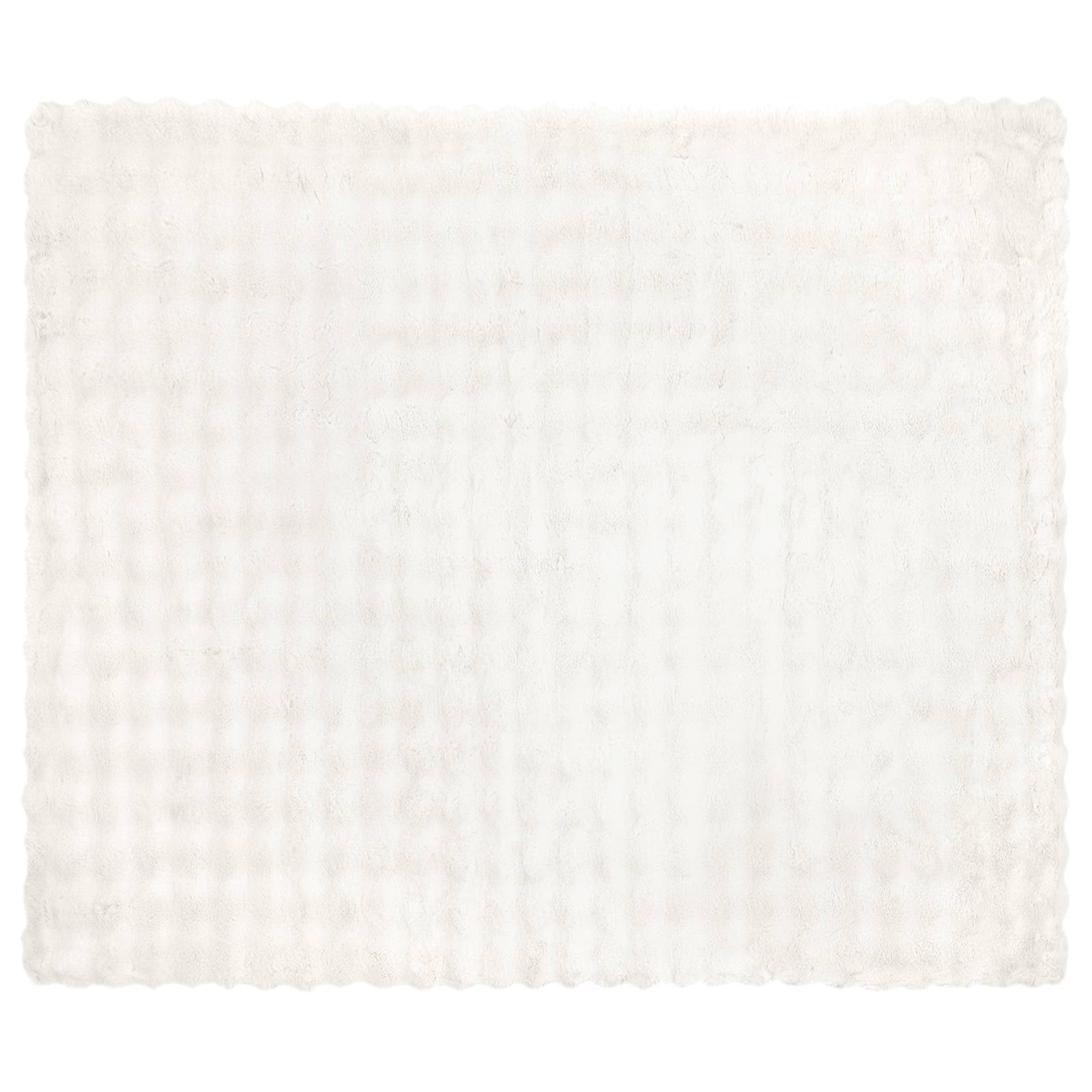 Coperta in Pelliccia di Coniglio Finta Bianco 220 x 240 cm 42021843