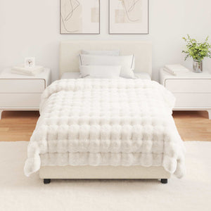 Coperta in Pelliccia di Coniglio Finta 4 pcs Bianco 42021845