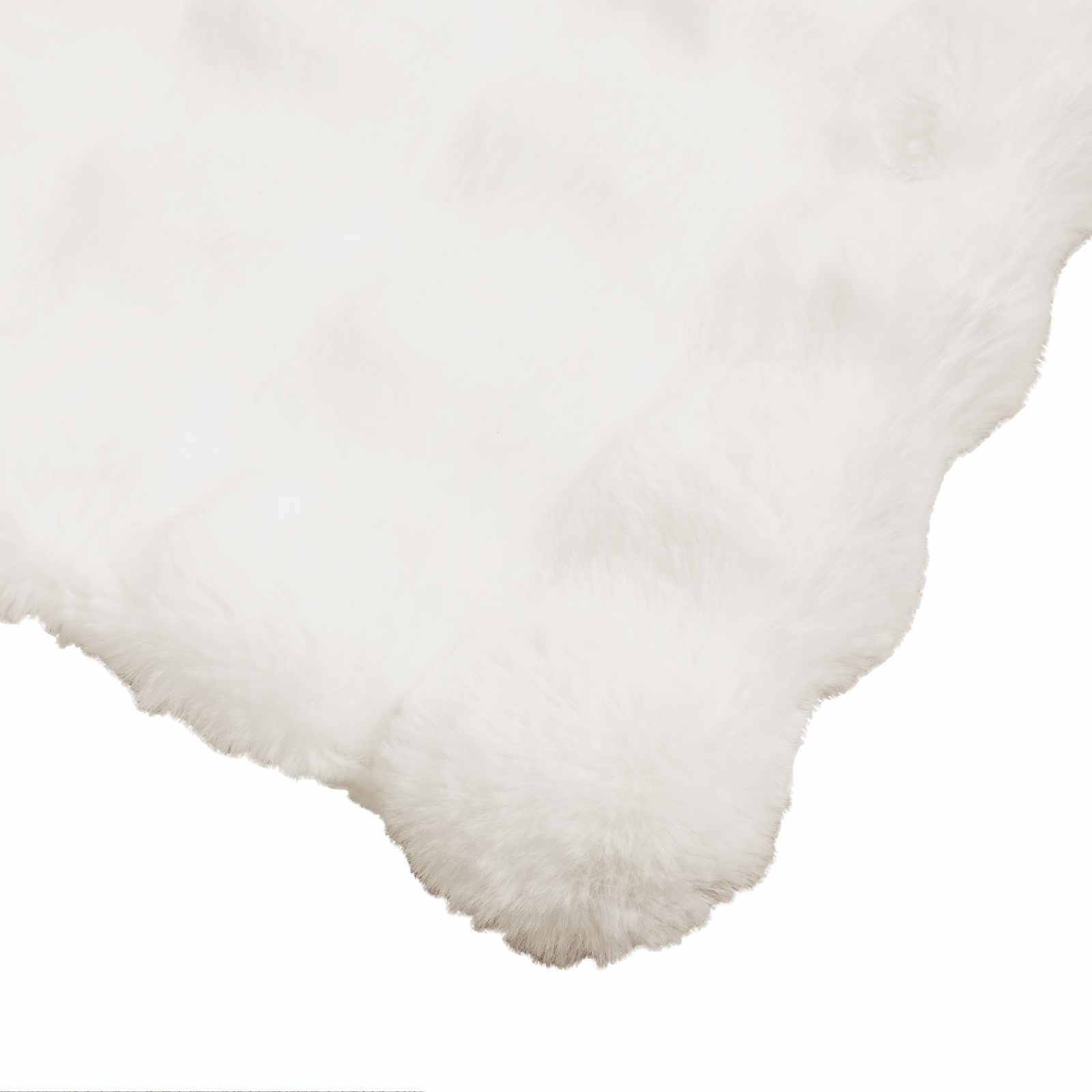 Coperta antiscivolo in finta di coniglio Olite 4 pcs Bianco
