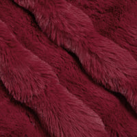 Coperta in Pelliccia di Coniglio Finta Rosso Bordeaux 42021850