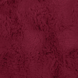 Coperta in Pelliccia di Coniglio Finta Rosso Bordeaux 42021850
