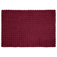 Coperta in Pelliccia di Coniglio Finta Rosso Bordeaux 42021850